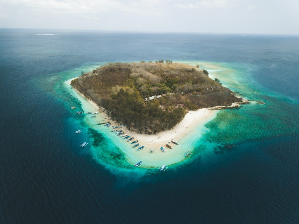 Drone shot of Gili Nanggu